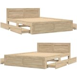  Krevetna konstrukcija s uzglavljem 2 pcs Sonoma 137 x 188 cm | Eponuda.com