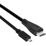 HDMI priključni kabel HDMI-mikro-D vtič\, HDMI-A vtič 1.00 m črna CAC-1351 #####4K UHD HDMI kabel, (20417965)
