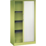 C+P Omara z rolojem ASISTO, višina 1617 mm, širina 800 mm, rumeno zelene/prometno bele barve | Shoptok.si