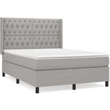  Krevet s oprugama i madracem svjetlosivi 140x190 cm od tkanine | shoptok.hr