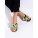 SMALL SWAN ECO LEATHER FLIP-FLOPS WITH BOW | Shoptok.si