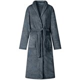 vidaXL Kopalni plašč brez kapuce Temno modra xl Flanel | Shoptok.si