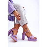 Boto Women's Suede Platform Sandals Violet Verda | Eponuda.ba
