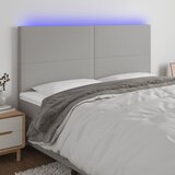 vidaXL LED uzglavlje svjetlosivo 200x5x118/128 cm od tkanine Cijene