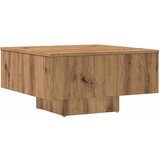 Maison Chic Klubska mizica - kavna mizica - Nizka mizica artisan hrast 60x60x31,5 cm inženirski les, (21754166) Cene