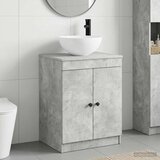  Set namještaja za kupaonicu Betonska siva Konstruirano drvo | shoptok.hr