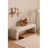 Ellos Home Kremno bela oblazinjena klop iz tkanine bouclé Fanita – | Shoptok.si