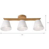  Brilagi - LED Plafonski luster ANTHONY 3xE14/40W/230V hrast/bela | Eponuda.com
