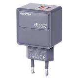  Kuciste punjaca moxom mx-hc286 type c + usb 20w sivi ( P1287 ) Cene