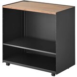 YAMAZAKI Črn kovinski regal na koleščkih 60x59x35 cm Tower – | Shoptok.si