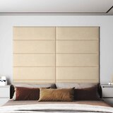  Zidna uzglavlja 12 kom. 90 x 30 cm Krema tkanina | shoptok.hr