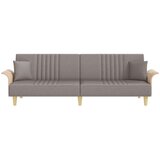  Raztegljiv kavč z naslonjali za roke taupe blago, (20698346) | Shoptok.si