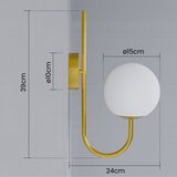  Zidna lampa 1xG9/40W/230V zlatna/bela Slike