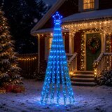  LED božićno drvce 1028 LED lampica Višebojno Čelik Crna | shoptok.hr