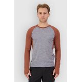 Mons Royale Temple Merino Long Sleeve Funkcijska majica cinnamon / grey heather | Shoptok.si
