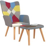  Stolica za opuštanje s osloncem za noge patchwork od tkanine | shoptok.hr