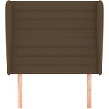  Uzglavlje s ušima tamnosmeđe 93x23x118/128 cm od tkanine | shoptok.hr