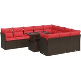  11-dijelni vrtni set s jastucima smeđi poliratan akacija | shoptok.hr