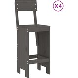  5-dijelni vrtni barski set sivi od masivne borovine | shoptok.hr