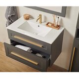 AQUAART kupaonski ormarić eternity 80 donji, grafit supermat, zlatna ručkica | shoptok.hr