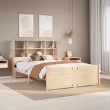 vidaXL Knjižna postelja brez vzmetnice 140x190 cm trdna borovina | Shoptok.si