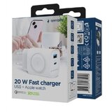 Gembird TA-UC-PDQCW20-01-W 2u1 QC 3.0 20W punjac za telefon + Apple Watch, white | Eponuda.com