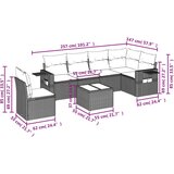  7-dijelni set vrtnih sofa od poliratana s jastucima bež | shoptok.hr