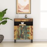  Komoda s 2 vrata 60 x 33 x 75 cm od masivnog obnovljenog drva | shoptok.hr