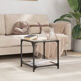 Furnova Klubska mizica s stekleno površino 40x40x40 cm jeklo, (21913696) | Shoptok.si