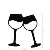WALLXPERT zidna LED dekoracija Wine Glasses Yellow | ePonuda.com