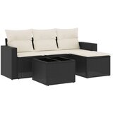 Maison Chic Seti vrtnega pohištva - Vrtna garnitura - Vrtni pohištvo set 5-delna z blazinami črn poli ratan, (21820427) | Shoptok.si