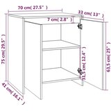  Komoda boja dimljenog hrasta 70x41x75 cm od konstruiranog drva | shoptok.hr