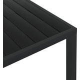  Vrtni stol crni 150 x 90 x 74 cm aluminijum i WPC | Eponuda.ba