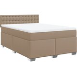  s oprugama i madrac cappuccino 140x190cm od umjetne kože | shoptok.hr