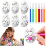  Easter Styrofoam Eggs For Painting Markers Rabbit Pattern E 6pcs | shoptok.hr