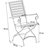 Gardenson Vrtni Stol Schlossgarten, Masivno, Visok Naslon | Shoptok.si