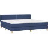  Krevet s oprugama i madracem plavi 200 x 200 cm od tkanine | shoptok.hr