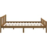  Posteljni okvir medeno rjav iz trdnega lesa 150x200 cm 5FT, (20646958) | Shoptok.si