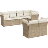  7-dijelni set vrtnih sofa od poliratana s jastucima bež | shoptok.hr