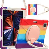 NIKCORP Ovitek za iPad Pro 12.9 2020/2018, robustna zaščita, 360-stopinjsko stojalo, naramni pas in držalo za pisalo, pisan, (5000139282) | Shoptok.si