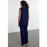 Trendyol Navy Blue Button Detailed Vest-Pants Knitwear Bottom-Top Set | shoptok.hr