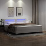 Krevet s opruga kutije Bijelo 200 x 200 cm Umjetna koža | Eponuda.com