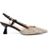 GOODIN Black braided pumps with low heels | Shoptok.si