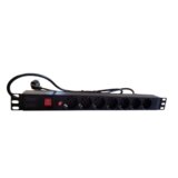 Razvodni PDU za rack sa 7 utičnih mesta1U aluminijum, 2m kabl | Eponuda.com