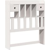 Vzglavje s predelki bela 75 cm trdna borovina, (21532741) | Shoptok.si