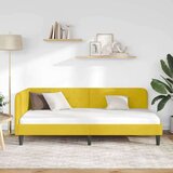 vidaXL Kutni okvir kreveta s uzglavljem Žuta 90 x 190 cm Baršun | shoptok.hr