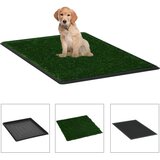  Toalet za ljubimce s pladnjem i travom zeleni 64 x 51 x 3 cm | shoptok.hr
