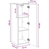  Ormar za Kupaonicu na Zidu Staro drvo 33 x 34,5 x 100 cm | Eponuda.com