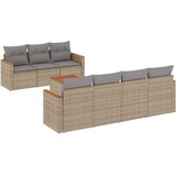  8-dijelni set vrtnih sofa s jastucima bež od poliratana | shoptok.hr