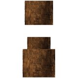  Zidne police s prečkama 2 kom dimljena boja hrasta 60x16x14 cm | Eponuda.ba